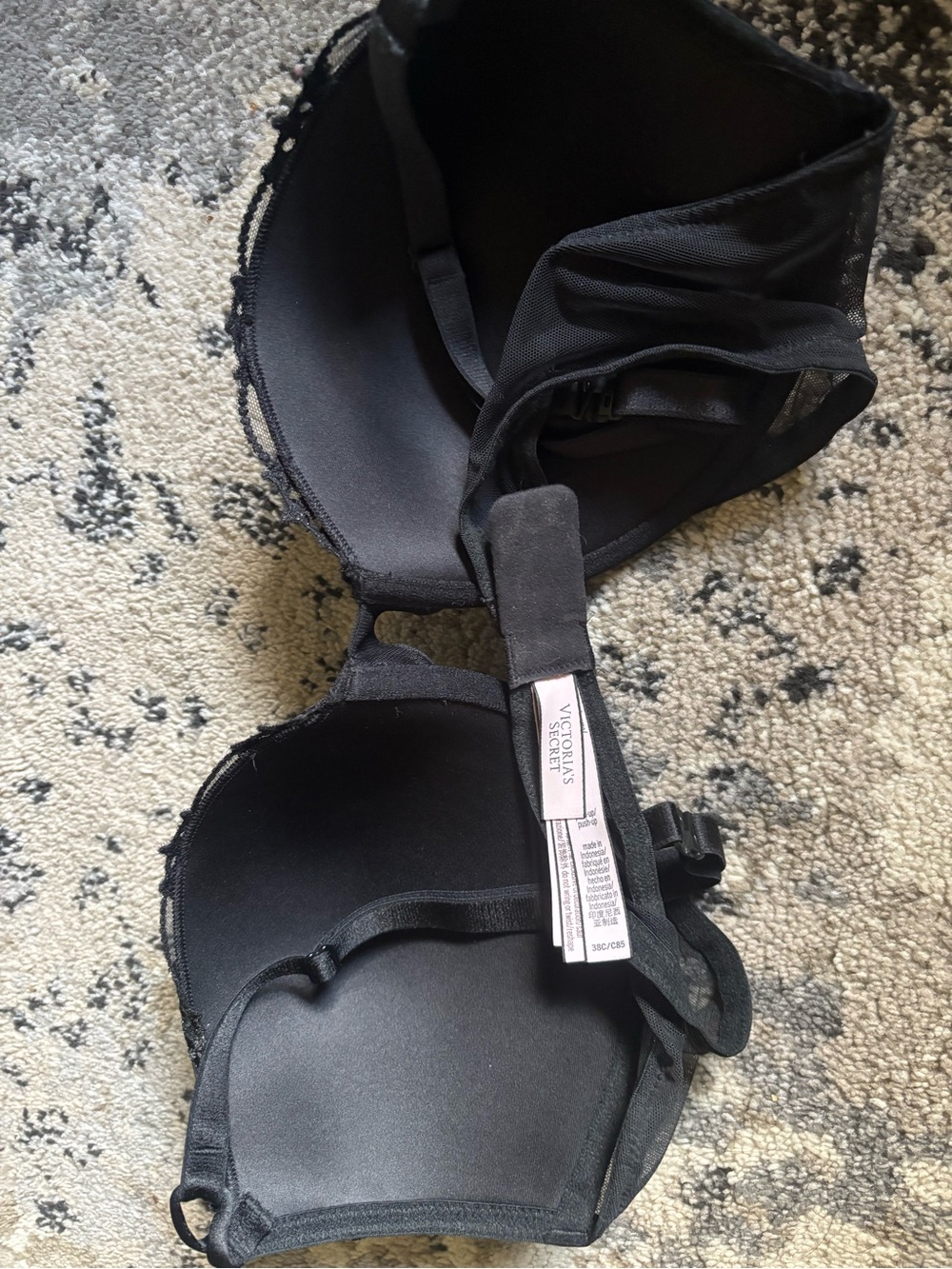 Victoria's Secret Black Embroidered Star & Moon Push-Up Bra - Picture 5 of 5